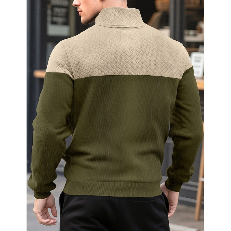 Textured Quarter-Zip Sweatshirt