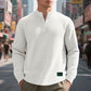 Quarter-Zip Textured Sweatshirt