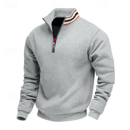 Quarter-Zip Stand-Collar Pullover