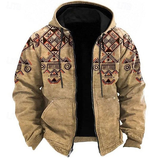 Heritage Patterned Hooded Jacket