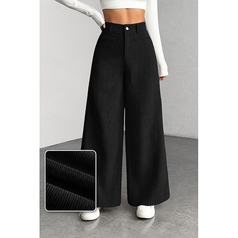 Wide-Leg Tailored Trousers