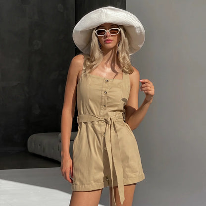 Mavrix - Belted Wide-Leg Romper