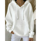 Textured Drawstring Hoodie