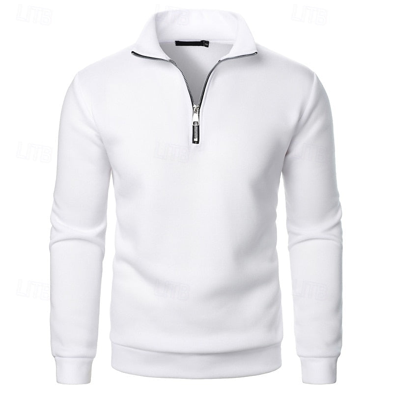 Quarter-Zip Stand-Collar Pullover