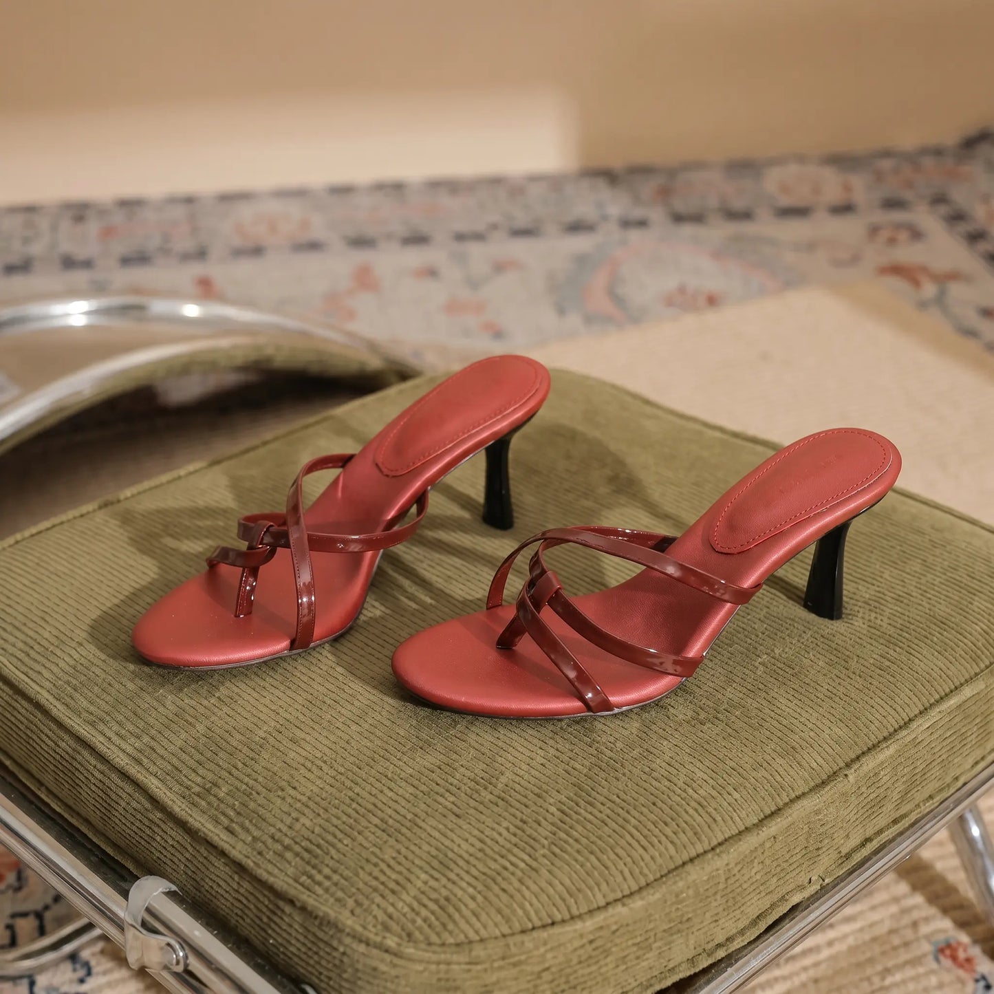 Loriva - Sandales à Talons Fins Dorées