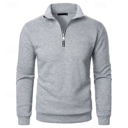 Quarter-Zip Stand-Collar Pullover