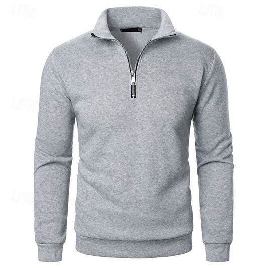 Quarter-Zip Stand-Collar Pullover