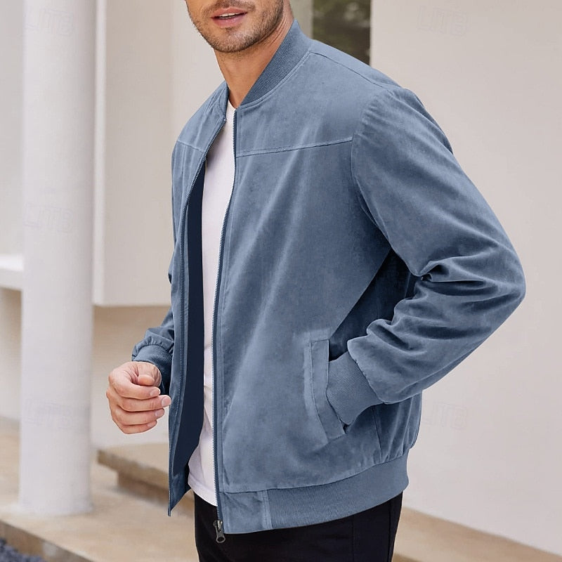 Stand-Collar Zip Jacket