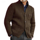 Ribbed Stand-Collar Cardigan