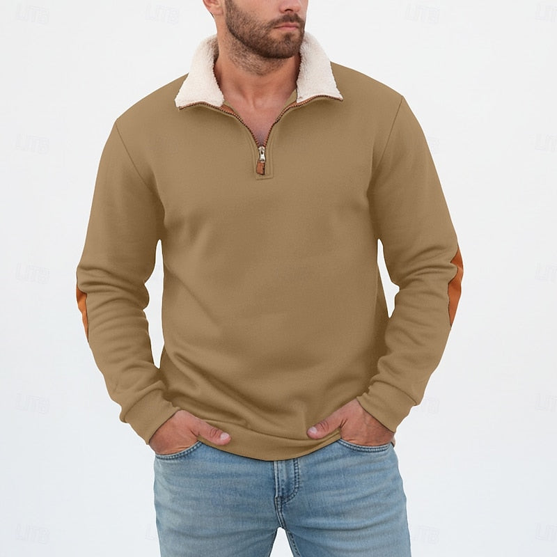 Standing Collar Half-Zip Pullover