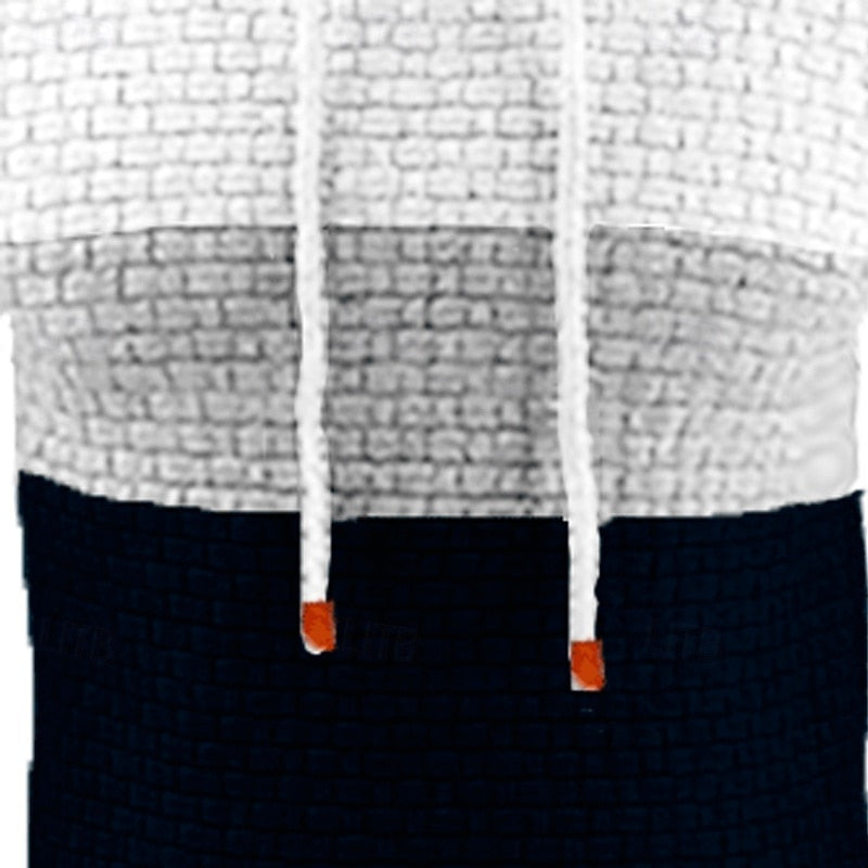 Color-Block Textured Hoodie