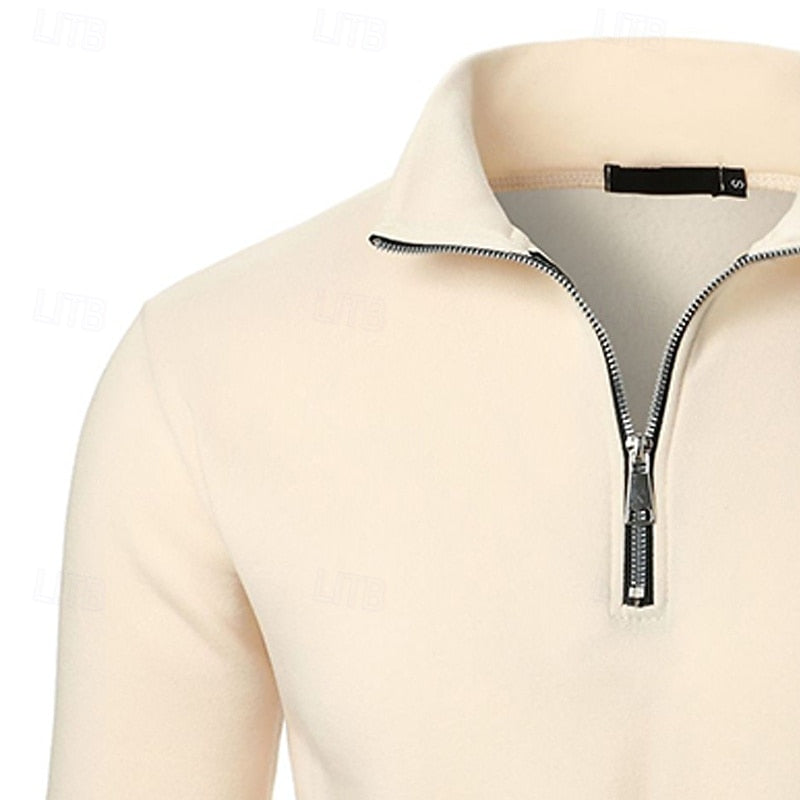Quarter-Zip Stand-Collar Pullover