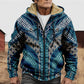 Patterned Zip Hooded Jacket