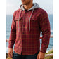 Hooded Plaid Shirt Jacket