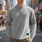 Quarter-Zip Textured Sweatshirt