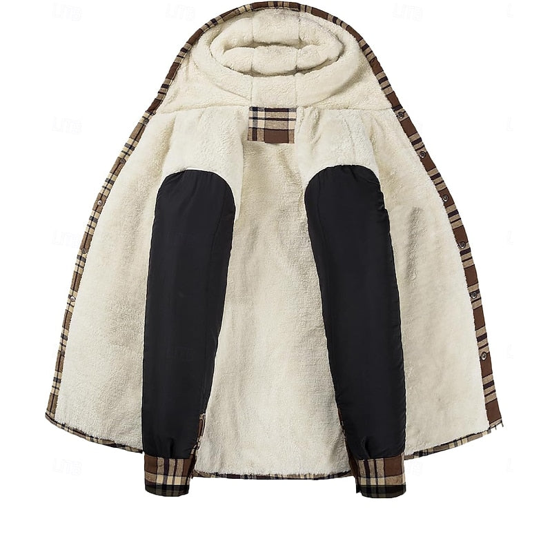 Hooded Check Overshirt