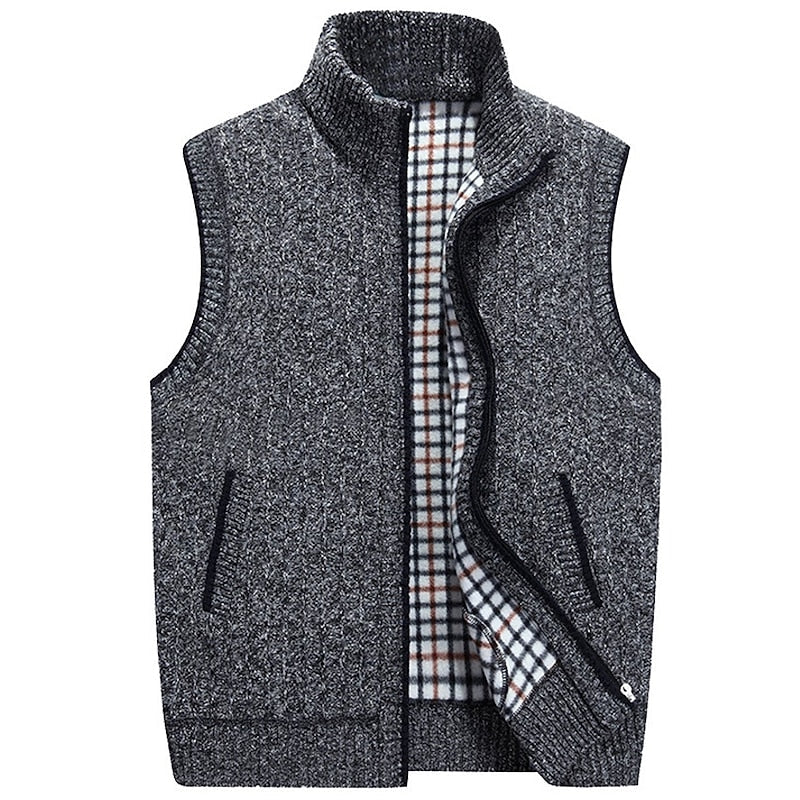 Stand-Collar Zip-Up Gilet
