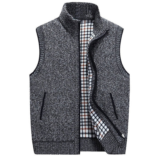 Stand-Collar Zip-Up Gilet
