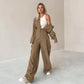 Zentha - Wide-Leg Jumpsuit Utility Chic
