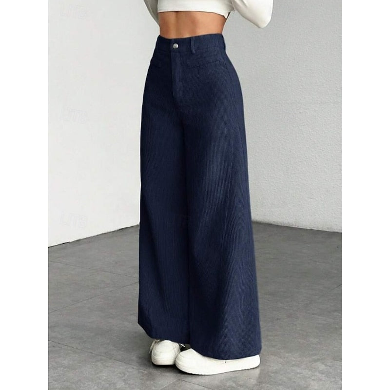 Wide-Leg Tailored Trousers