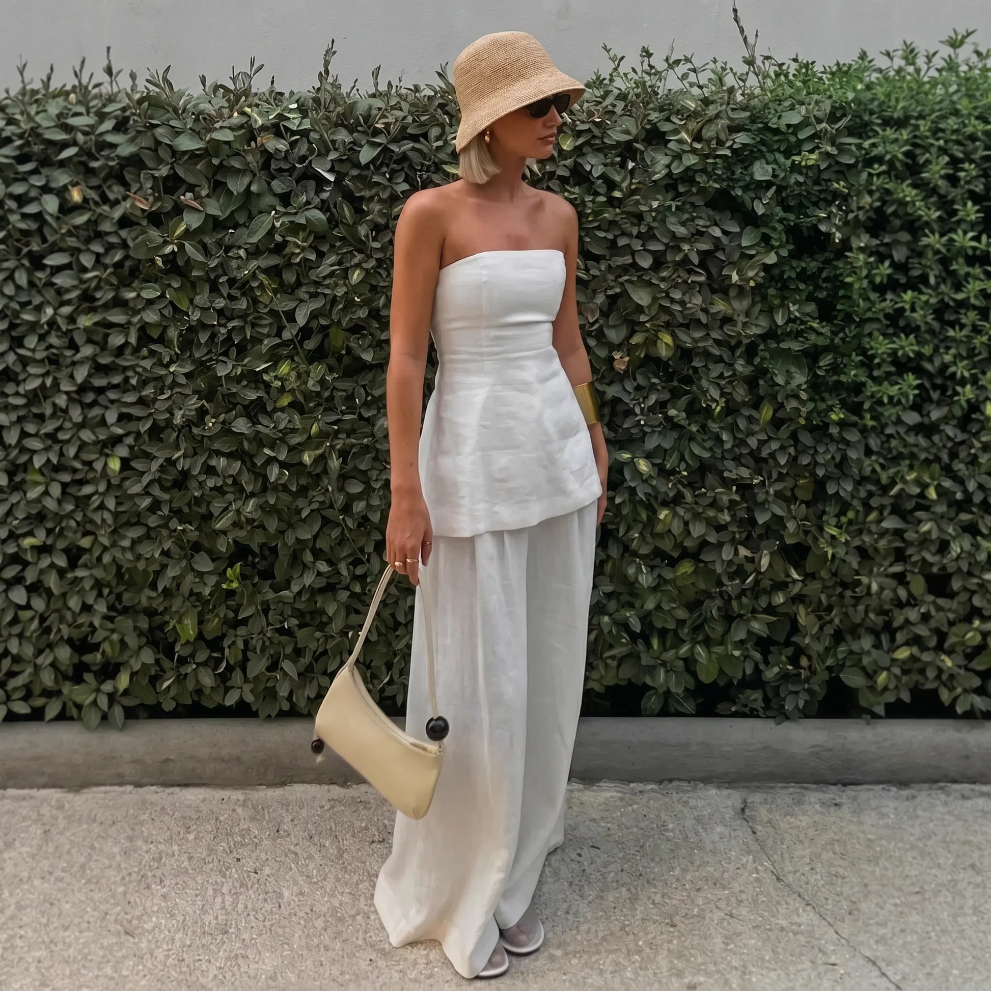 Zyra - Linen Set Elegant Off-White