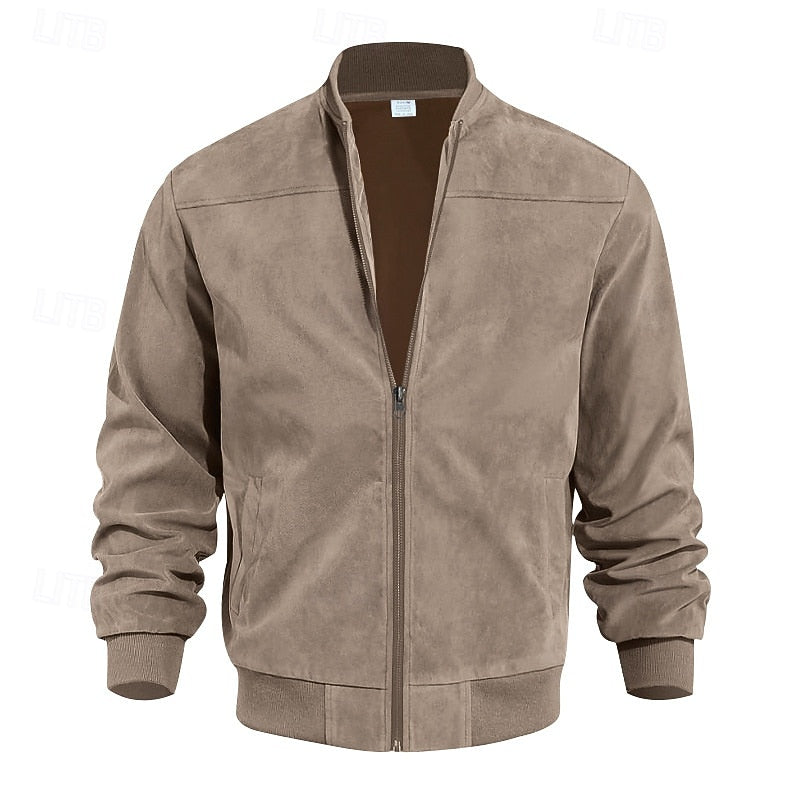 Stand-Collar Zip Jacket
