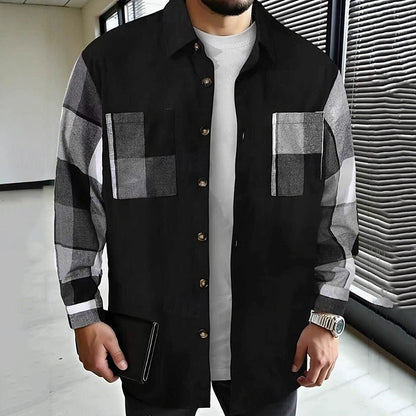 Modern Patchwork Shirt Jacket