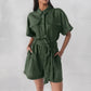 Kaelos - Utility Jumpsuit Cotton Linen Blend Bohemian Style