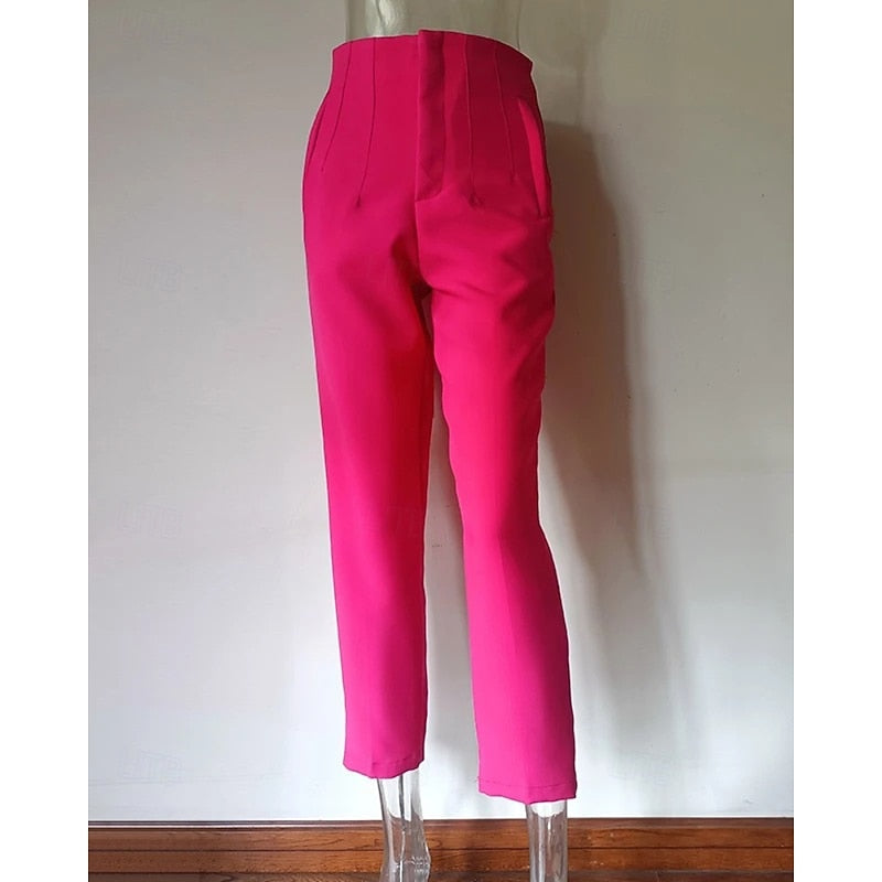 High-Waisted Tailored Trousers