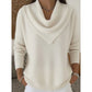 Cowl-Neck Knit Sweater