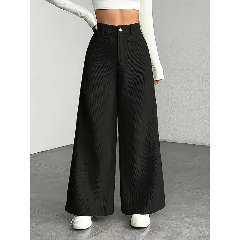 Wide-Leg Tailored Trousers