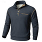 Textured Half-Button Pullover