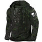 Lace-Up Skull Graphic Hoodie