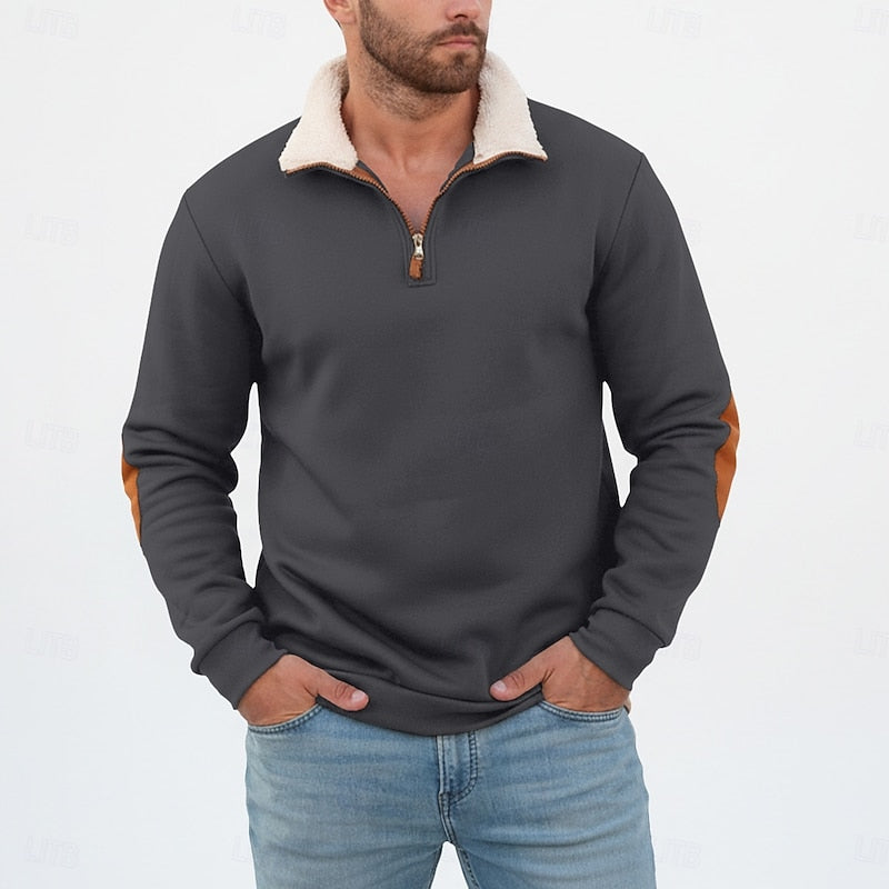 Standing Collar Half-Zip Pullover