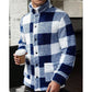 Checked Standing-Collar Jacket