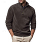 Quarter-Zip Stand-Collar Sweatshirt