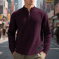 Quarter-Zip Textured Sweatshirt