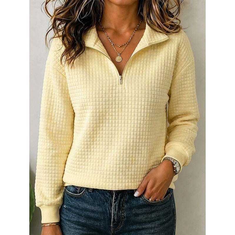 Textured Quarter-Zip Pullover