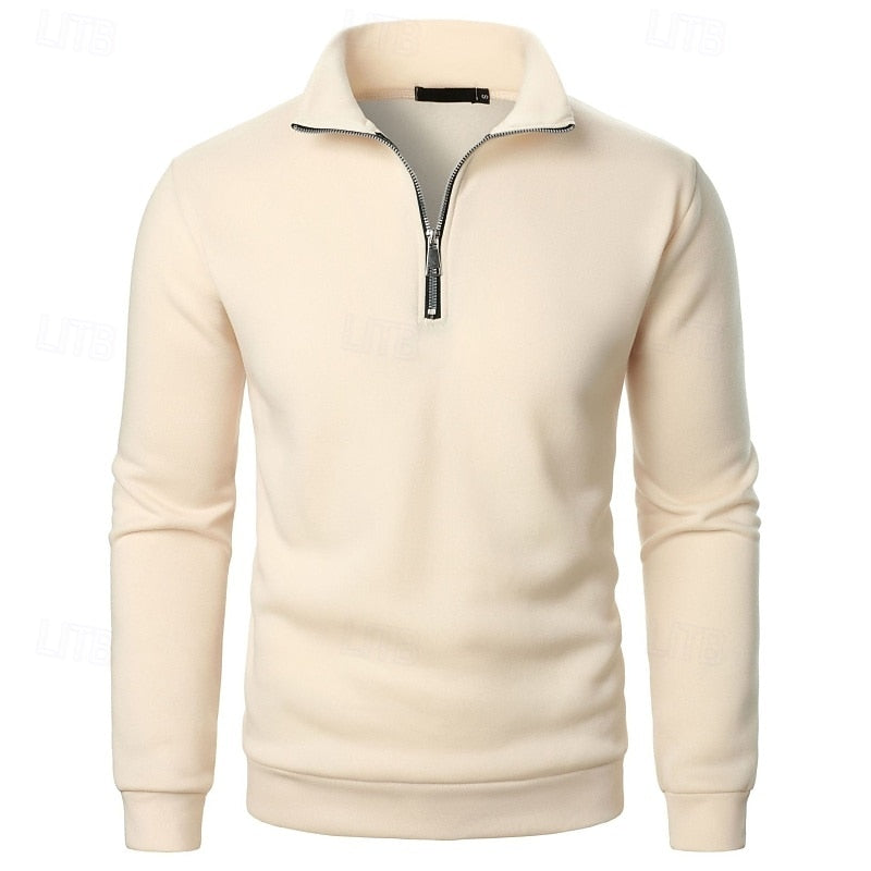 Quarter-Zip Stand-Collar Pullover