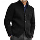 Ribbed Stand-Collar Cardigan