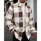 Checked Standing-Collar Jacket