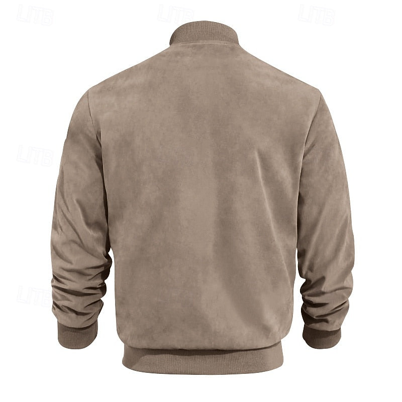 Stand-Collar Zip Jacket