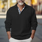 Polo-Collar Sweatshirt