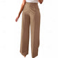 Tailored High-Waist Straight Leg Pants