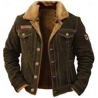 Fleece-Collar Utility Jacket