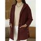 Hooded Button-Front Coat
