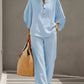 Collared Wide-Leg Two-Piece Set