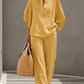 Collared Wide-Leg Two-Piece Set