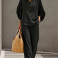 Collared Wide-Leg Two-Piece Set