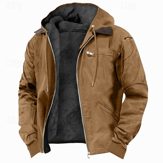 Fleece-Lined Hooded Jacket